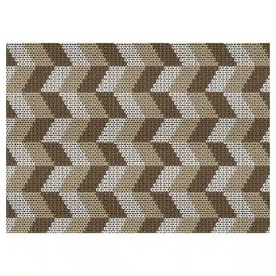 Chevron Bathroom Mat - 35" x 26" Brown Waterproof Non-Slip Quick Dry Rug, Non-Absorbent Dirt Resistant Perfect for Kitchen, Bathroom and Restroom