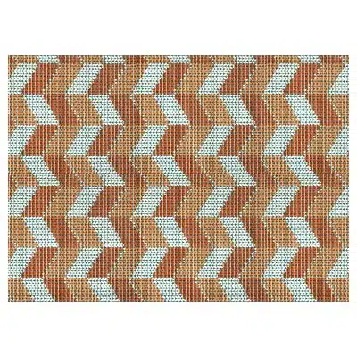 Chevron Bathroom Mat - 35" x 26" Beige Waterproof Non-Slip Quick Dry Rug, Non-Absorbent Dirt Resistant Perfect for Kitchen, Bathroom and Restroom