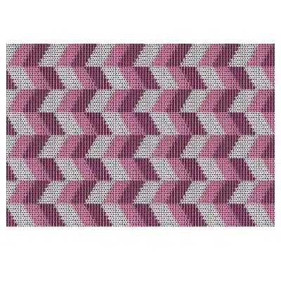 Chevron Bathroom Mat - 35" x 26" Purple Waterproof Non-Slip Quick Dry Rug, Non-Absorbent Dirt Resistant Perfect for Kitchen, Bathroom and Restroom