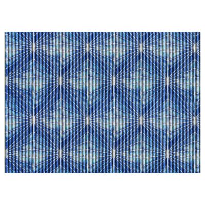Diamond Bathroom Mat - 35" x 26" Blue Waterproof Non-Slip Quick Dry Rug, Non-Absorbent Dirt Resistant Perfect for Kitchen, Bathroom and Restroom