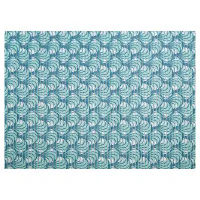 Sea Shell Bathroom Mat - 35" x 26" Green Waterproof Non-Slip Quick Dry Rug, Non-Absorbent Dirt Resistant Perfect for Kitchen, Bathroom and Restroom