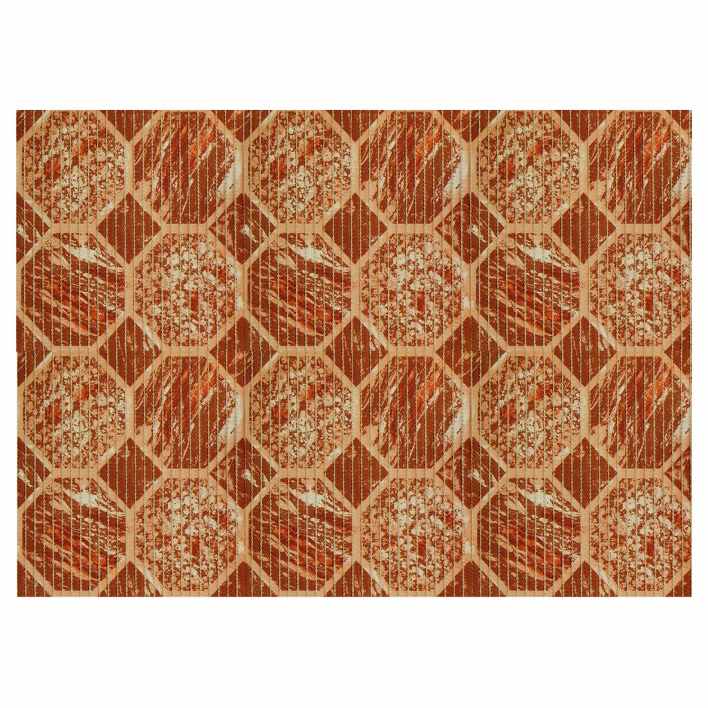 Octagon Bathroom Mat – 35″ x 26″ Brown Waterproof Non-Slip Quick Dry Rug, Non-Absorbent Dirt Resistant Perfect for Kitchen, Bathroom and Restroom