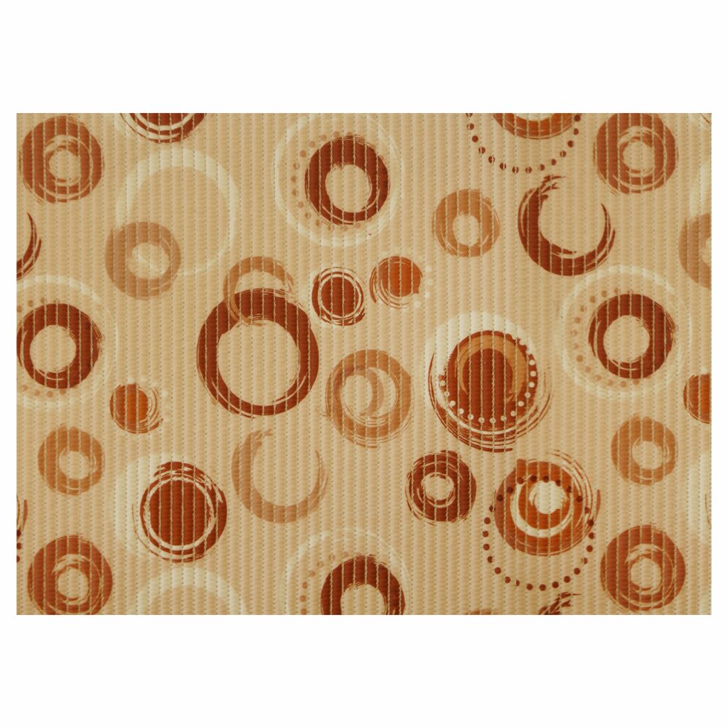 Circle Bathroom Mat – 35″ x 26″ Beige Waterproof Non-Slip Quick Dry Rug, Non-Absorbent Dirt Resistant Perfect for Kitchen, Bathroom and Restroom