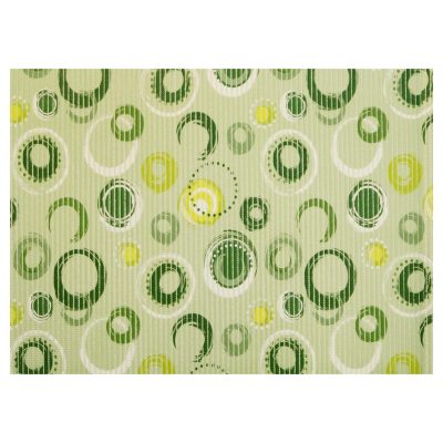 Circle Bathroom Mat - 35" x 26" Green Waterproof Non-Slip Quick Dry Rug, Non-Absorbent Dirt Resistant Perfect for Kitchen, Bathroom and Restroom