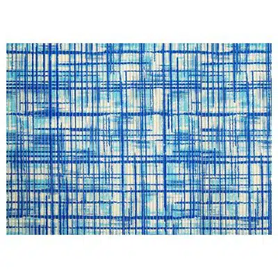 Criss-Cross Bathroom Mat - 35" x 26" Blue Waterproof Non-Slip Quick Dry Rug, Non-Absorbent Dirt Resistant Perfect for Kitchen, Bathroom and Restroom