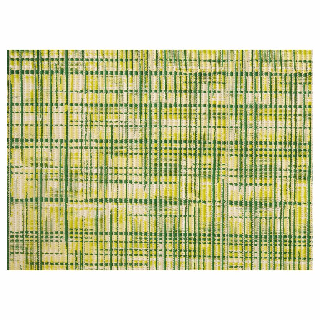 Criss-Cross Bathroom Mat – 35″ x 26″ Green Waterproof Non-Slip Quick Dry Rug, Non-Absorbent Dirt Resistant Perfect for Kitchen, Bathroom and Restroom