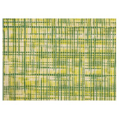 Criss-Cross Bathroom Mat - 35" x 26" Green Waterproof Non-Slip Quick Dry Rug, Non-Absorbent Dirt Resistant Perfect for Kitchen, Bathroom and Restroom