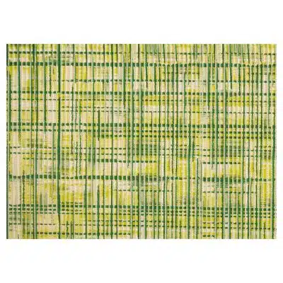 Criss-Cross Bathroom Mat - 35" x 26" Green Waterproof Non-Slip Quick Dry Rug, Non-Absorbent Dirt Resistant Perfect for Kitchen, Bathroom and Restroom