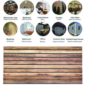 Dundee Deco 3D Wall Panels Wooden Effect - Cladding, Distressed Brown Wood Look Wall Paneling, Styrofoam Facing for Interior and Exterior Applications, DIY, Set of 10, Covers 54 sq ft