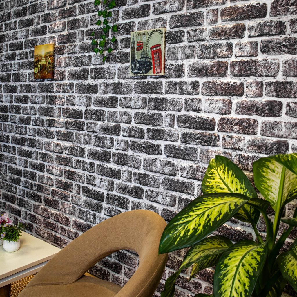 Dundee Deco 3D Wall Panels Brick Effect - Cladding, Charcoal White ...