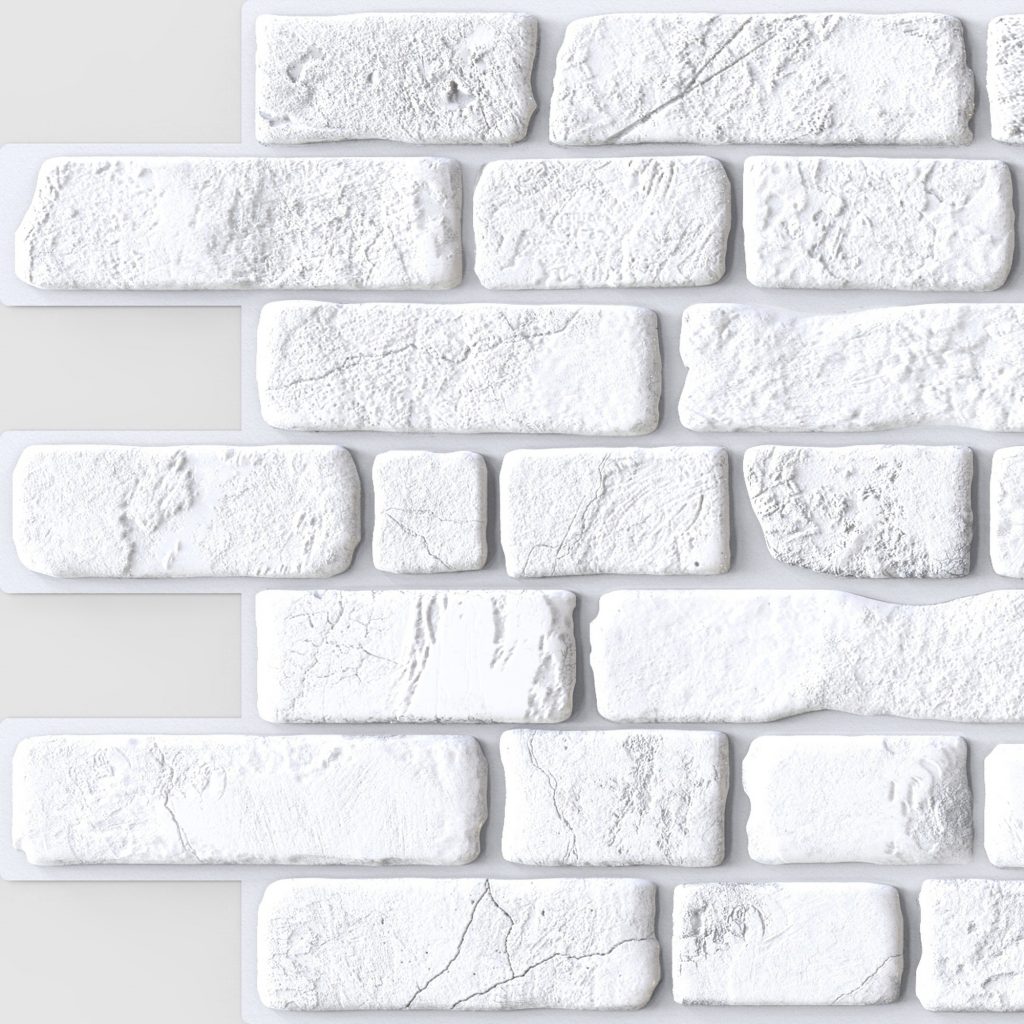 White Bricks 3D Wall Panels, Single Panel, Covers 5.1 sq. ft.