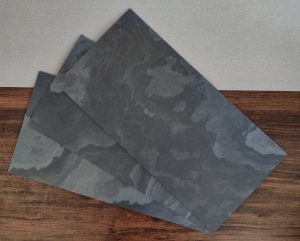 Black Steel 2 ft X 1 ft Peel & Stick Stone Veneer Wall Panels in various pack configurations