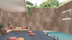 Stone Veneer Wall Panels, Extra Large DIY Stone Finish 3 x 2 ft Tiles for Outdoor Indoor Wall or Backsplash, Made with Real Stone, Copper