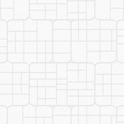 Textured Wallpaper Fabric|Geometric in White
