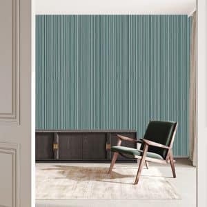 Textured Wallpaper Stripes in Teal