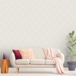 Textured Wallpaper Geometric in Beige