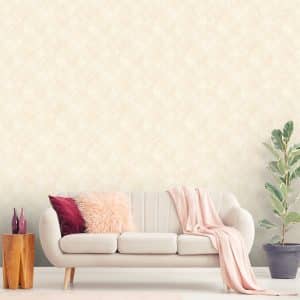Textured Wallpaper Herringbone in Ivory