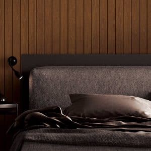 Textured Wallpaper Wood in Dark Brown
