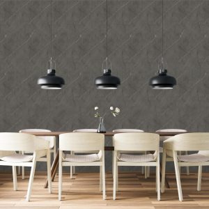 grey uv marble wall panel in dining