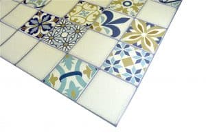 Blue Beige Faux Tile PVC 3D Wall Panel, 3.1 ft X 1.6 ft (96cm X 48cm), Interior Design Wall Paneling Decor, 4.9 sq. ft. (0.46 sq. m) each Blue Beige Faux Tile PVC 3D Wall Panel, 3.1 ft X 1.6 ft (96cm X 48cm), Interior Design Wall Paneling Decor, 4.9 sq. ft. (0.46 sq. m) each