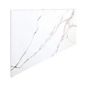 UV Marble Wall Panels - Perfect for Accent Walls, Bathrooms, Kitchens, and Living Spaces - White, Grey Veins