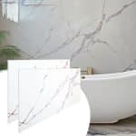 white uv marble wall panel