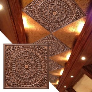 ceiling tiles in a restaurant