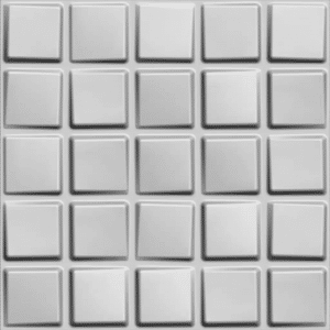 Paintable Off White Geometric Cubes Fiber 3D Wall Panel