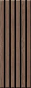 Dundee Deco Slat Wall Panels - Faux Wood Styrofoam Wall Paneling for Interior and Exterior Walls - Extra Long Fluted Acoustic Wall Panels, Easy DIY Installation, Modern Wood Slats for Accent Walls - Walnut Brown, 106 in x 10 in, Pack of 3, Total Coverage 22 sq ft