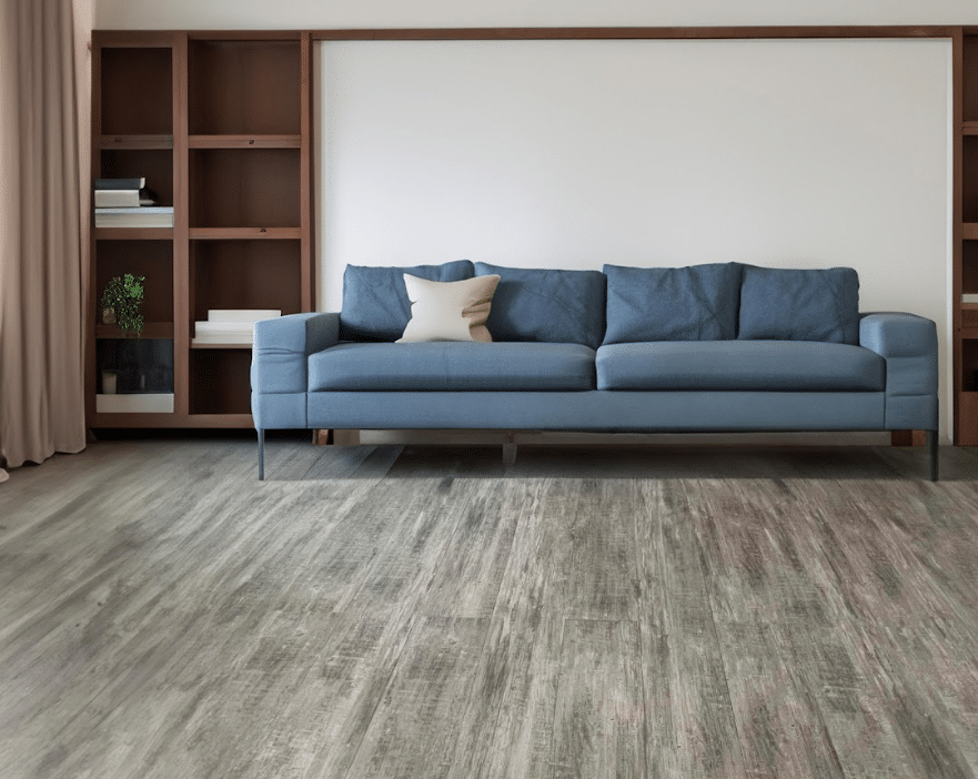 modern living room with cool tones