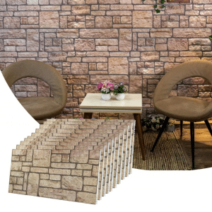 3d wall panels with brick effect