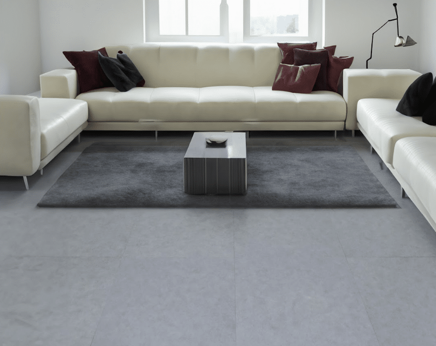 gray and white living room