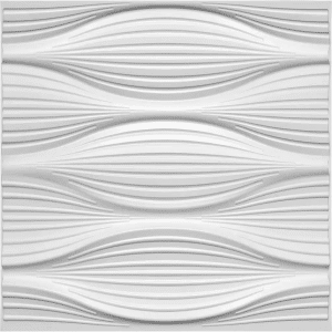 Industrial Wave Paintable White PVC Wall Paneling for Interior Wall Decor