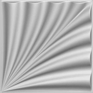 Paintable Off White Abstract Eruption Fiber 3D Wall Panel